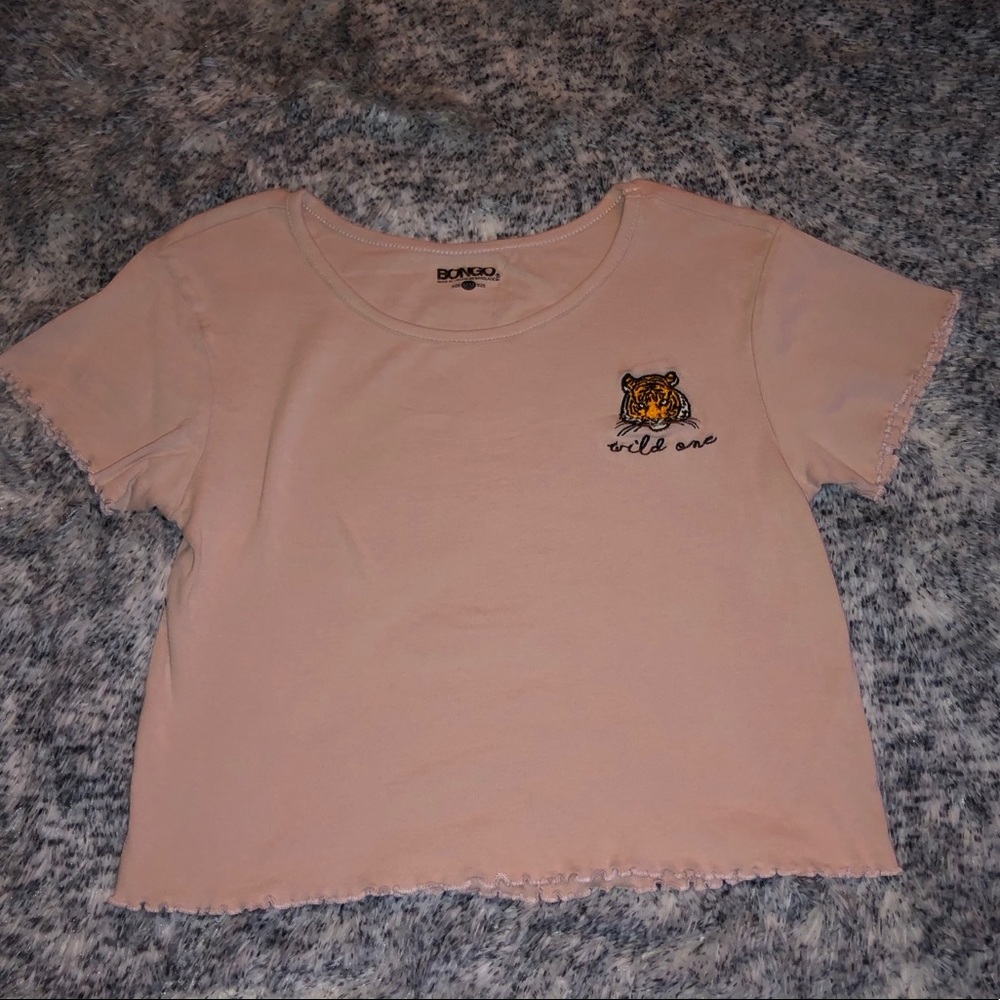 Bongo coral crop top